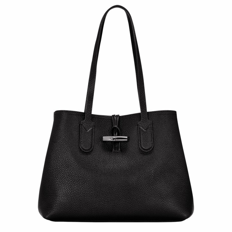 Black Longchamp Roseau Essential M Women's Shoulder Bags